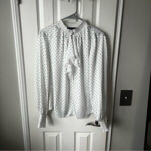 White Polka Dot Blouse